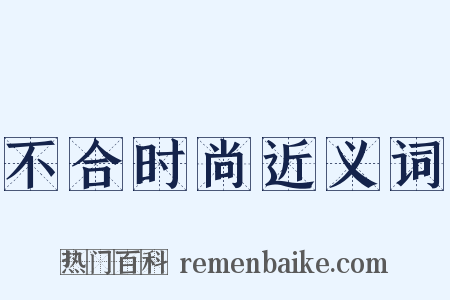 不合时尚近义词是什么意思的图片